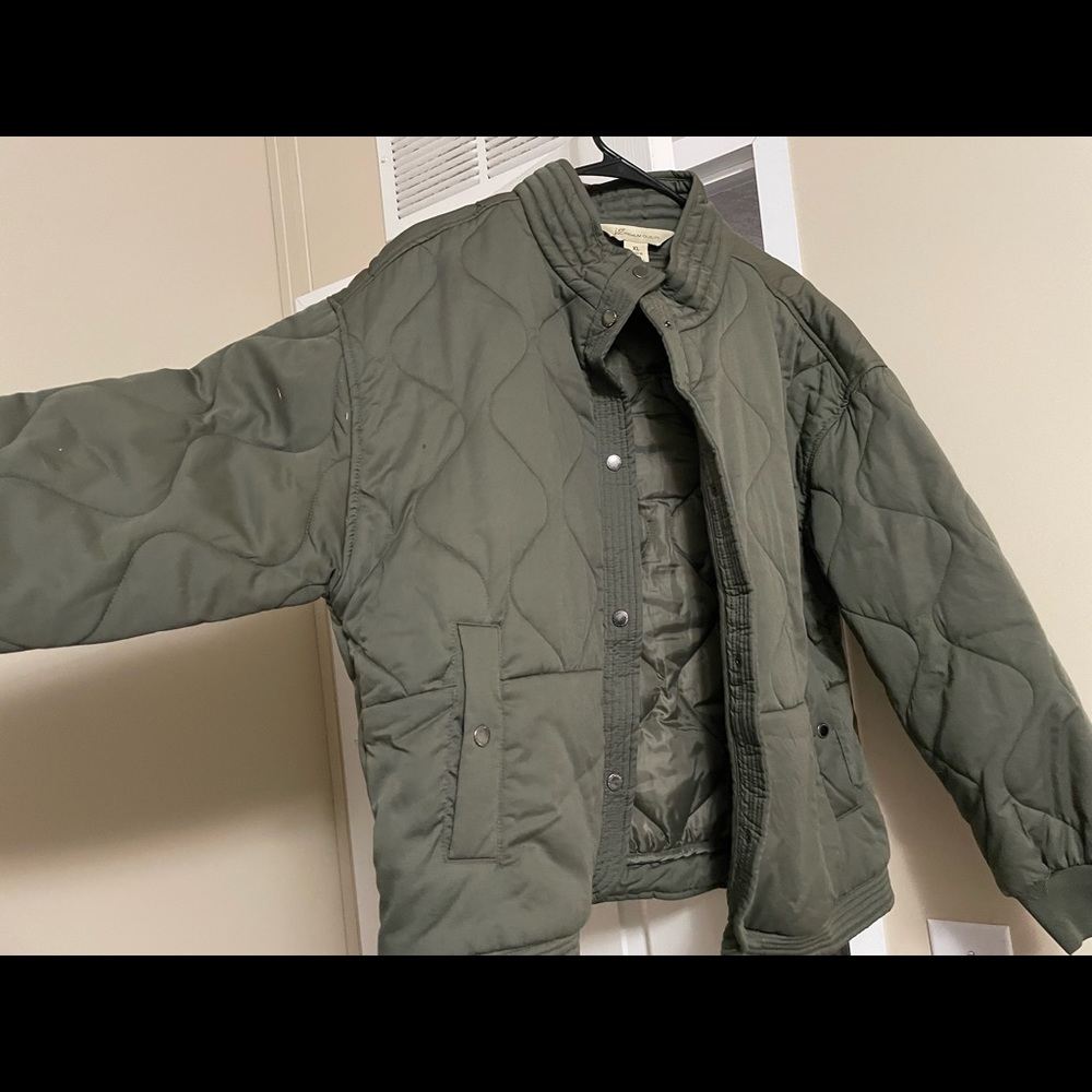 Olive green bomber jacket